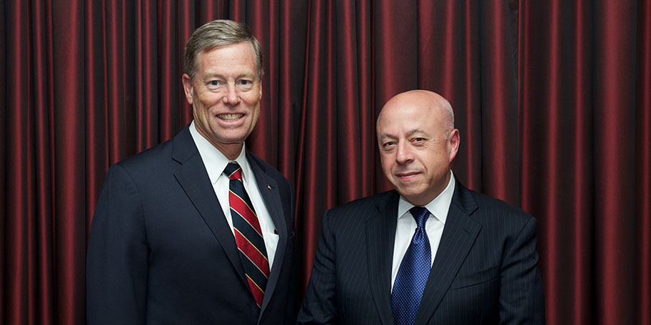 ABS Americas Division President James Watson (left) and AWO President and CEO Tom Allegretti (right). 