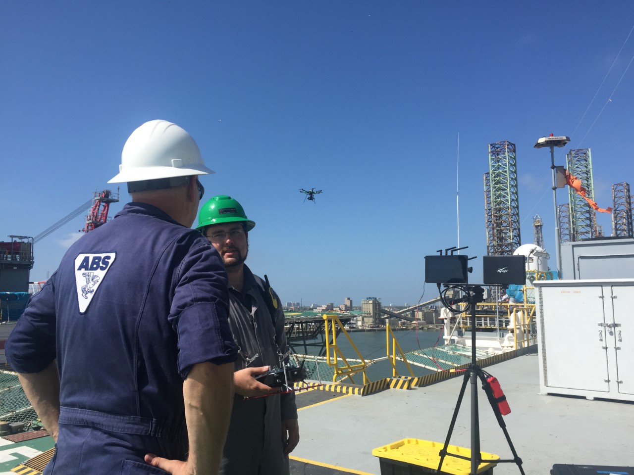 ABS surveyor witnessing a UAV demonstration