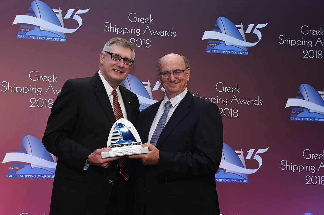 Christopher J. Wiernicki recognized by Greek Shipping Industry  for outstanding industry service