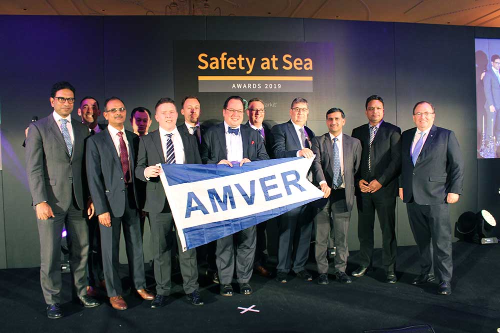 Group shot of Amver Award winnres