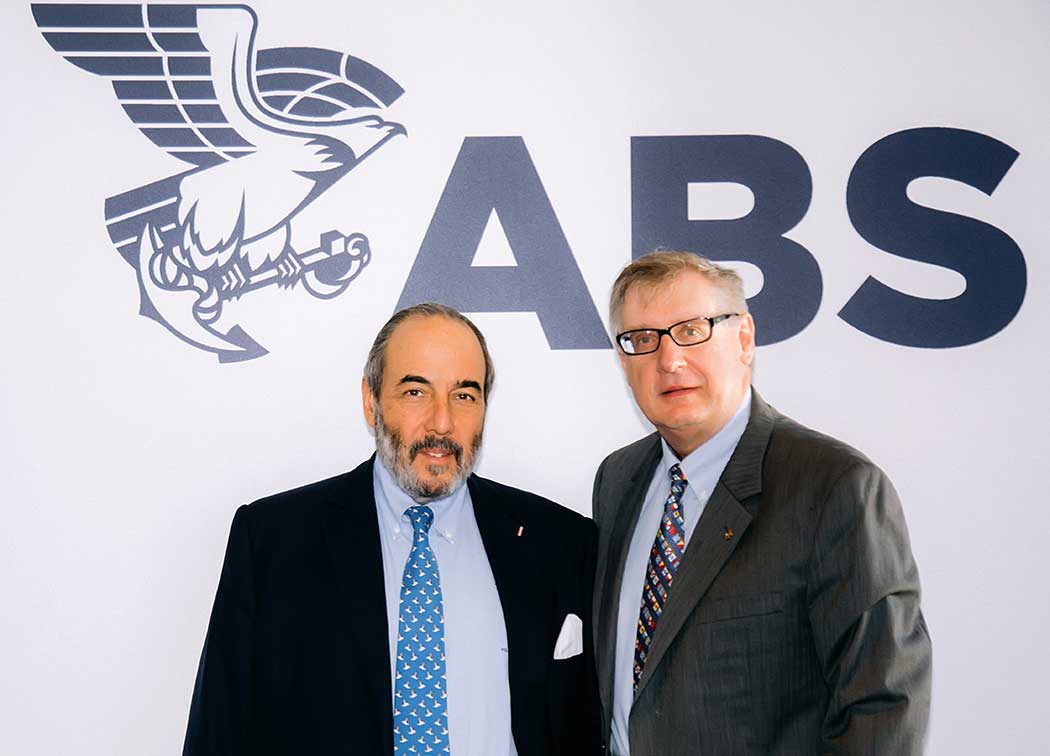 Christopher J. Wiernicki, ABS Chairman, President and CEO and Peter Livanos, Chairman of GasLog Ltd. and the ABS Hellenic National Committee Chairman