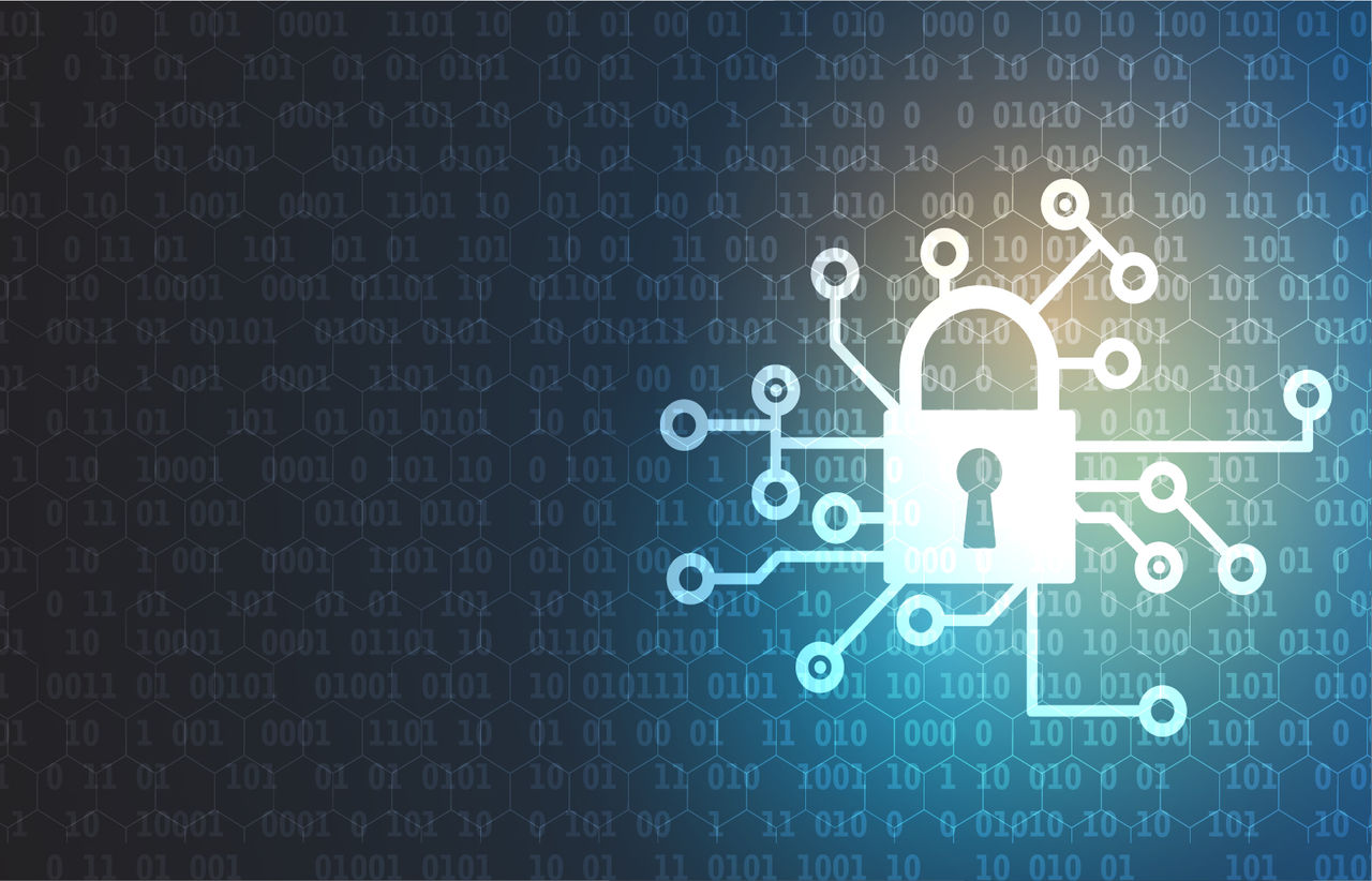 Cyber security and information or network protection. Future cyber technology web services for business and internet project